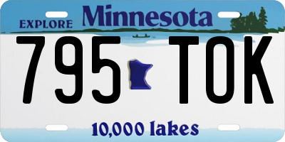 MN license plate 795TOK