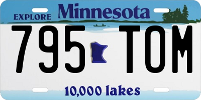 MN license plate 795TOM