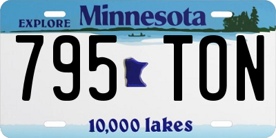 MN license plate 795TON