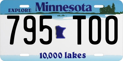 MN license plate 795TOO