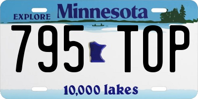 MN license plate 795TOP