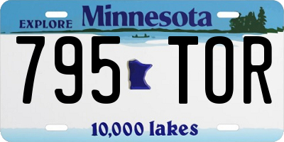 MN license plate 795TOR