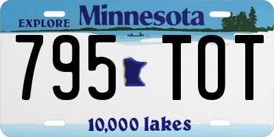 MN license plate 795TOT
