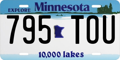 MN license plate 795TOU