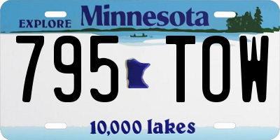 MN license plate 795TOW