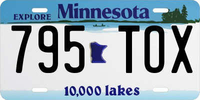 MN license plate 795TOX
