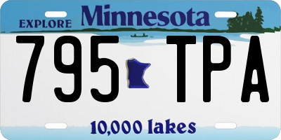 MN license plate 795TPA