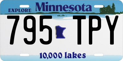 MN license plate 795TPY