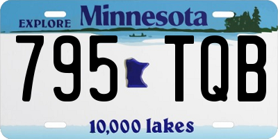MN license plate 795TQB