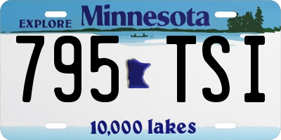 MN license plate 795TSI