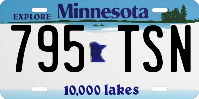 MN license plate 795TSN