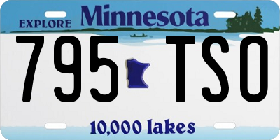 MN license plate 795TSO