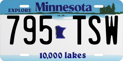 MN license plate 795TSW