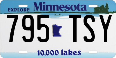 MN license plate 795TSY