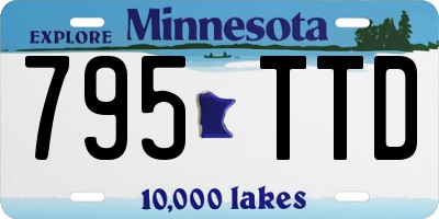 MN license plate 795TTD