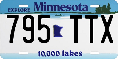 MN license plate 795TTX