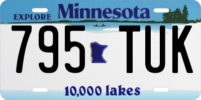 MN license plate 795TUK