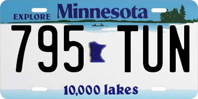 MN license plate 795TUN