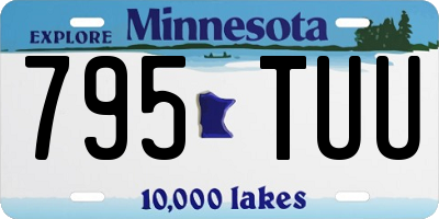 MN license plate 795TUU