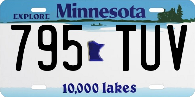 MN license plate 795TUV