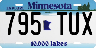 MN license plate 795TUX