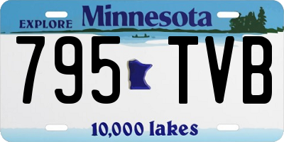 MN license plate 795TVB