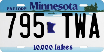 MN license plate 795TWA