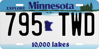 MN license plate 795TWD