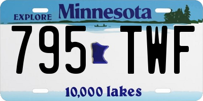 MN license plate 795TWF