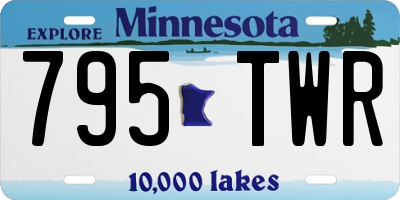 MN license plate 795TWR