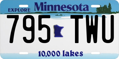 MN license plate 795TWU
