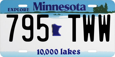 MN license plate 795TWW
