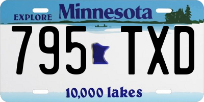 MN license plate 795TXD