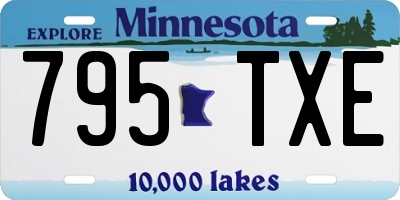 MN license plate 795TXE