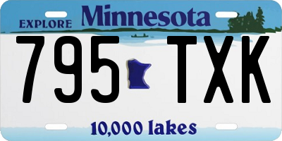 MN license plate 795TXK