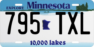 MN license plate 795TXL