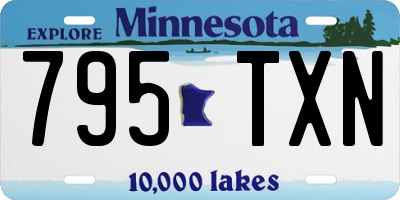 MN license plate 795TXN