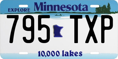 MN license plate 795TXP