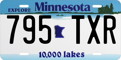 MN license plate 795TXR