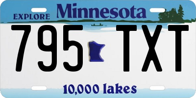 MN license plate 795TXT