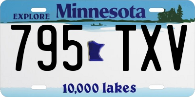 MN license plate 795TXV