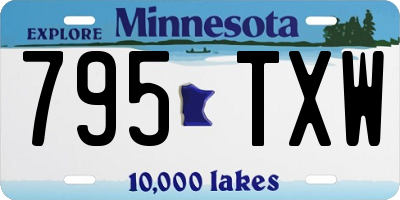 MN license plate 795TXW