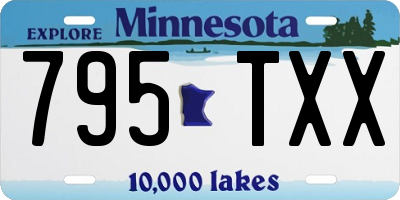 MN license plate 795TXX