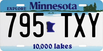 MN license plate 795TXY