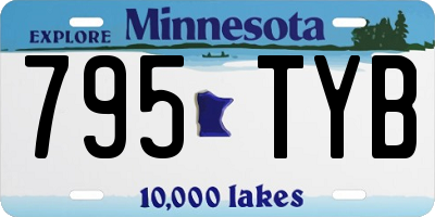 MN license plate 795TYB