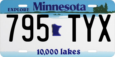 MN license plate 795TYX