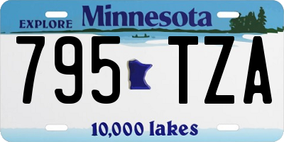 MN license plate 795TZA