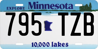 MN license plate 795TZB