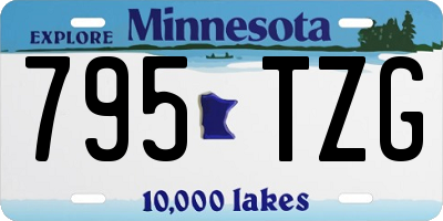 MN license plate 795TZG