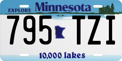 MN license plate 795TZI